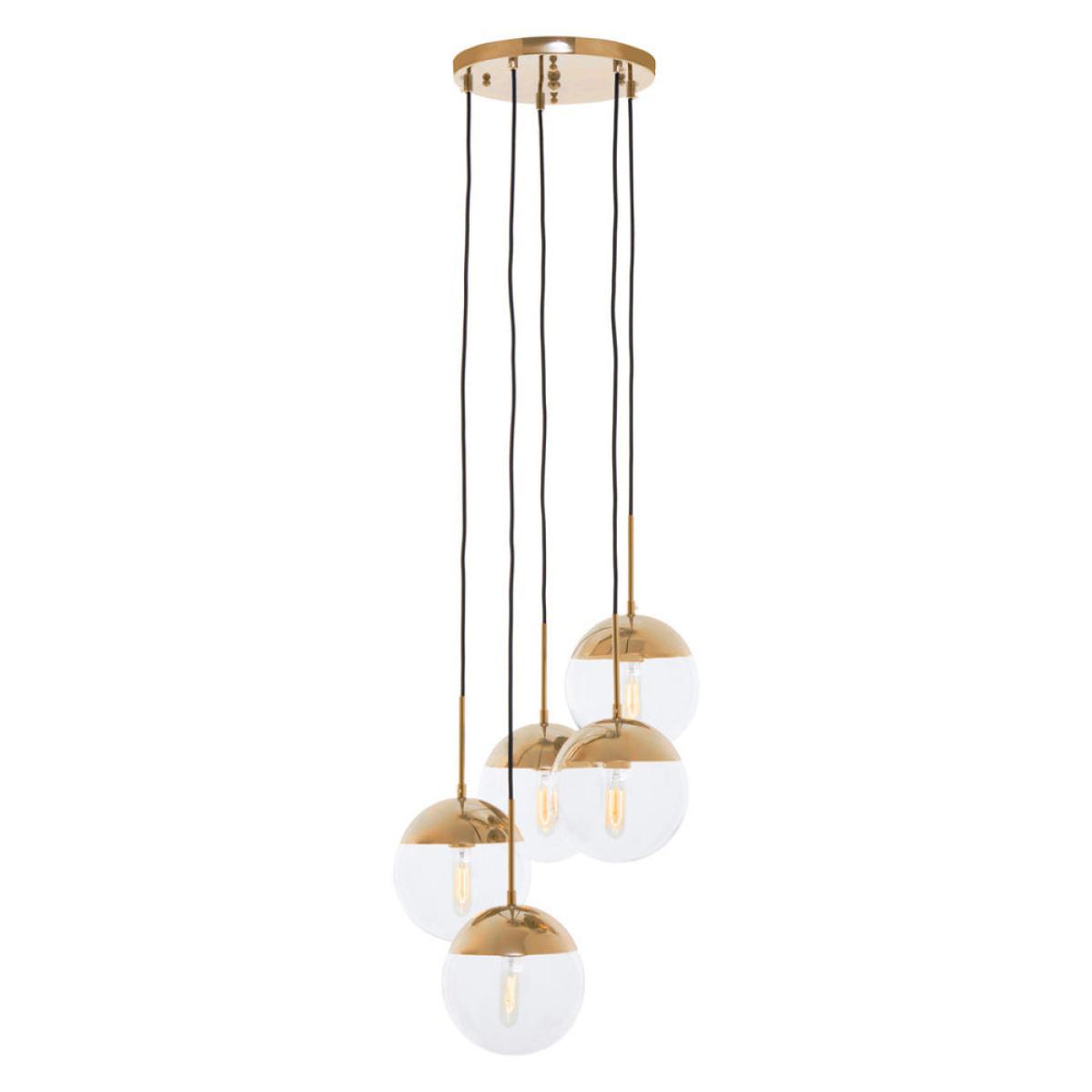 Olivia's Soft Industrial Collection - Reve Five Pendant Lights in Gold Finish – image 2