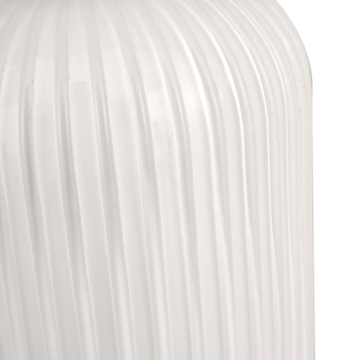 Olivia's Kara Ribbed Glass Pendant in White & Gold – image 4