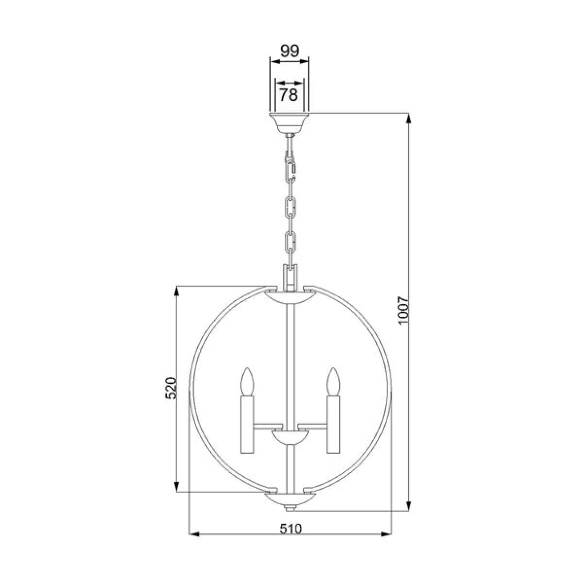 Elstead Euclid 3 Light Pendant Spanish Bronze – image 3