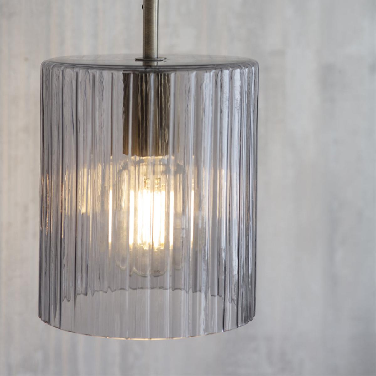 Garden Trading Clarendon Pendant Light in Smoked Glass – image 3