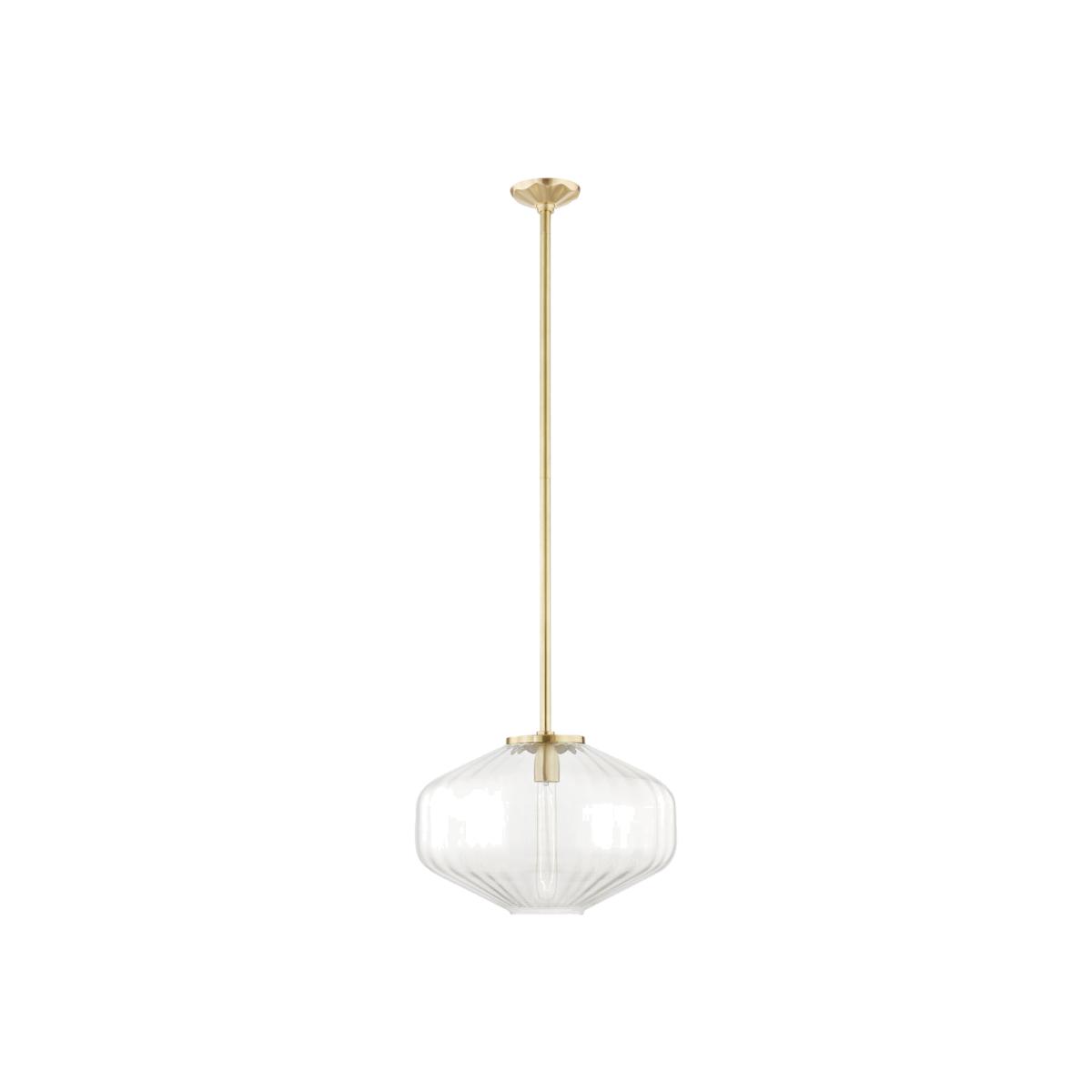 Hudson Valley Lighting Bennett 1 Light C Pendant in Aged Brass