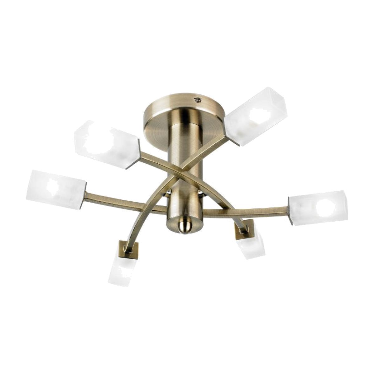 Gallery Interiors Havana 6 Ceiling Lamp Antique Brass | Outlet