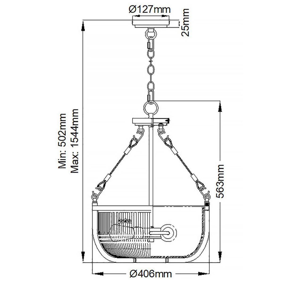 Quintiesse Roux 3 Light Pendant SemiFlush – image 16