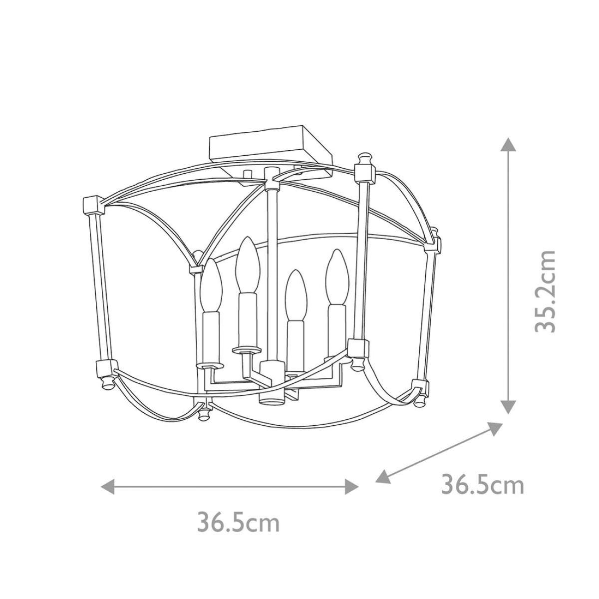 Quintiesse Thayer 4 Light SemiFlush Mount – image 7