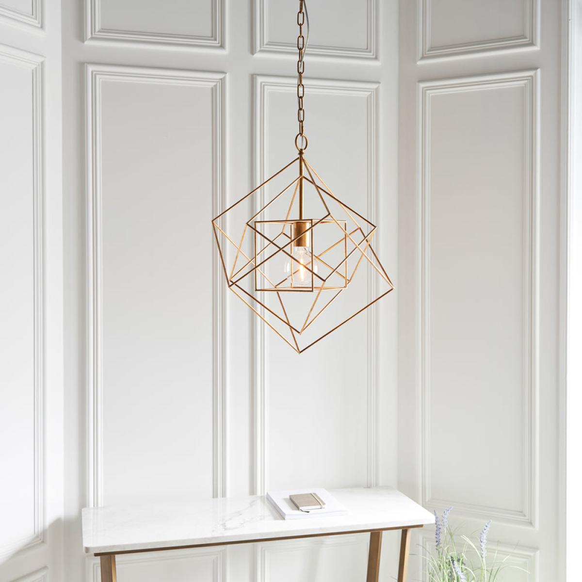 Olivia's Tiffany Small Pendant Light in Gold – image 3