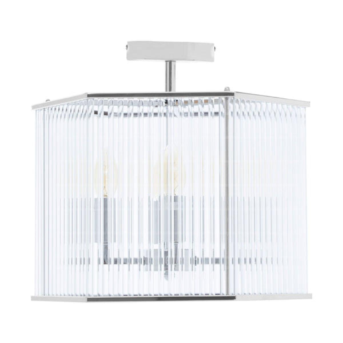 Olivia's Lorrie Hexagonal Ceiling Light Chrome – image 2