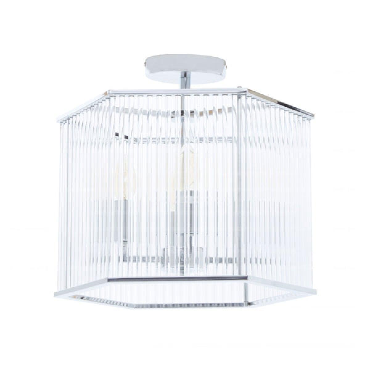 Olivia's Lorrie Hexagonal Ceiling Light Chrome – image 3