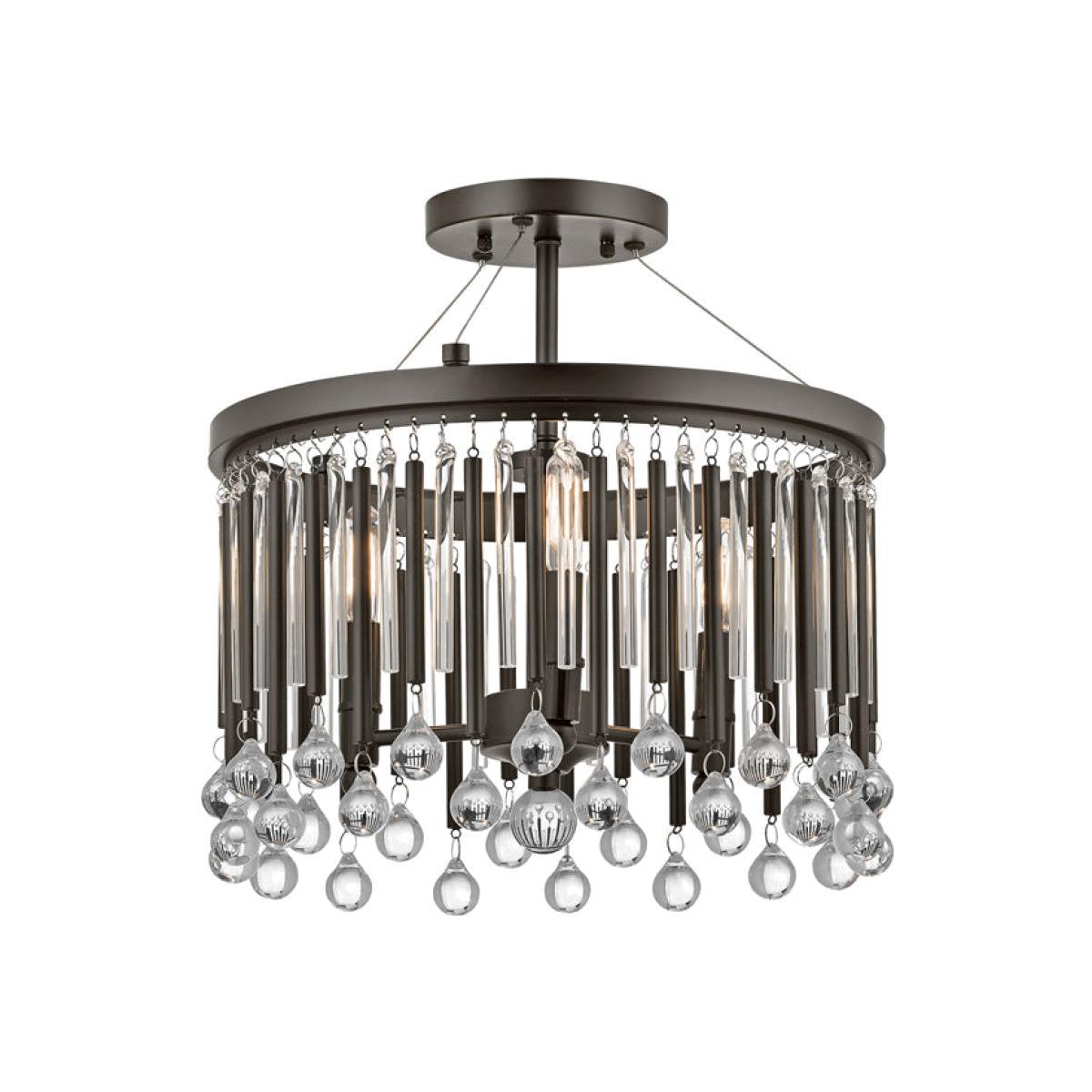 Elstead Piper 3 Light Ceiling Light Espresso – image 1