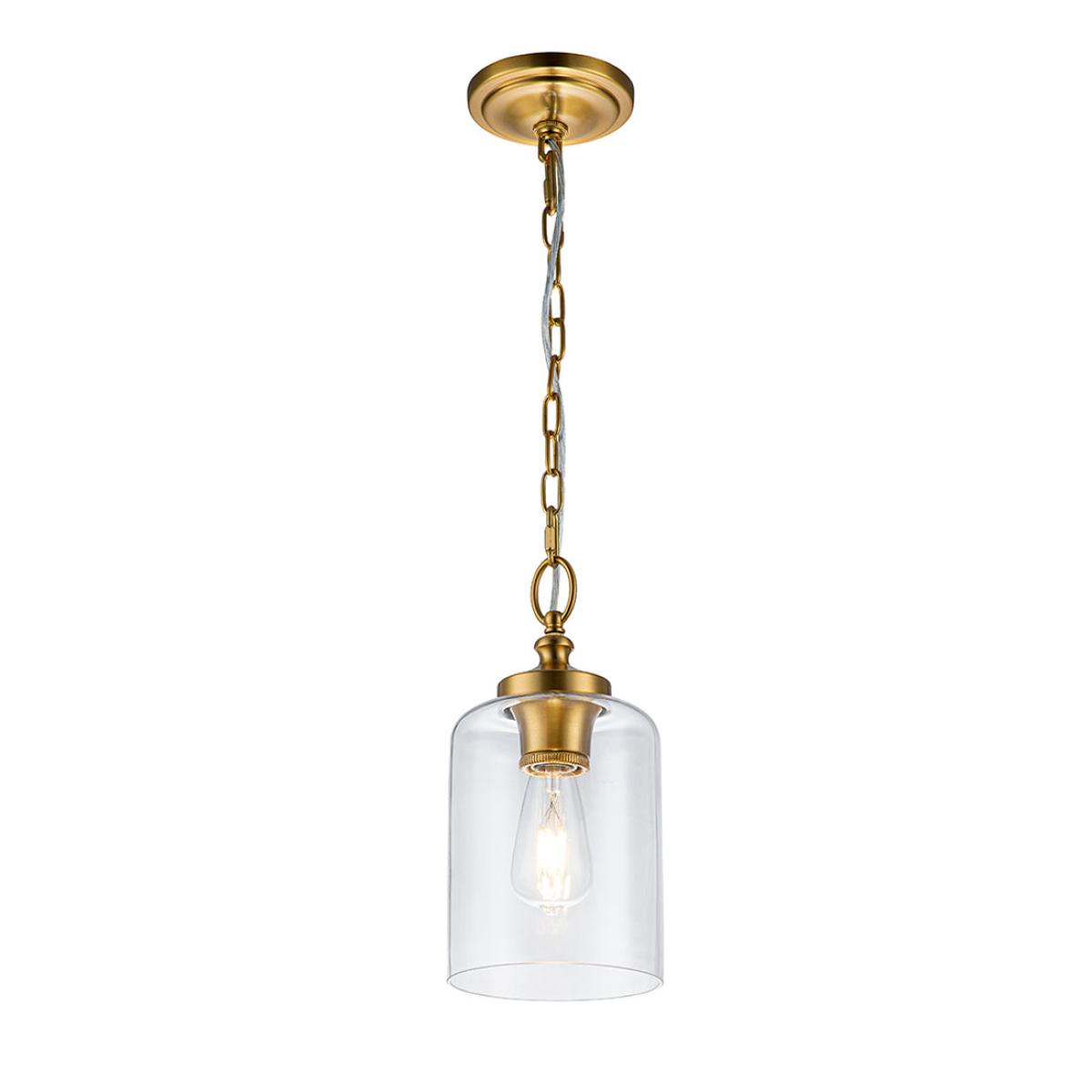 Feiss Hounslow 1 Light Mini Pendant Light in Brass – image 2