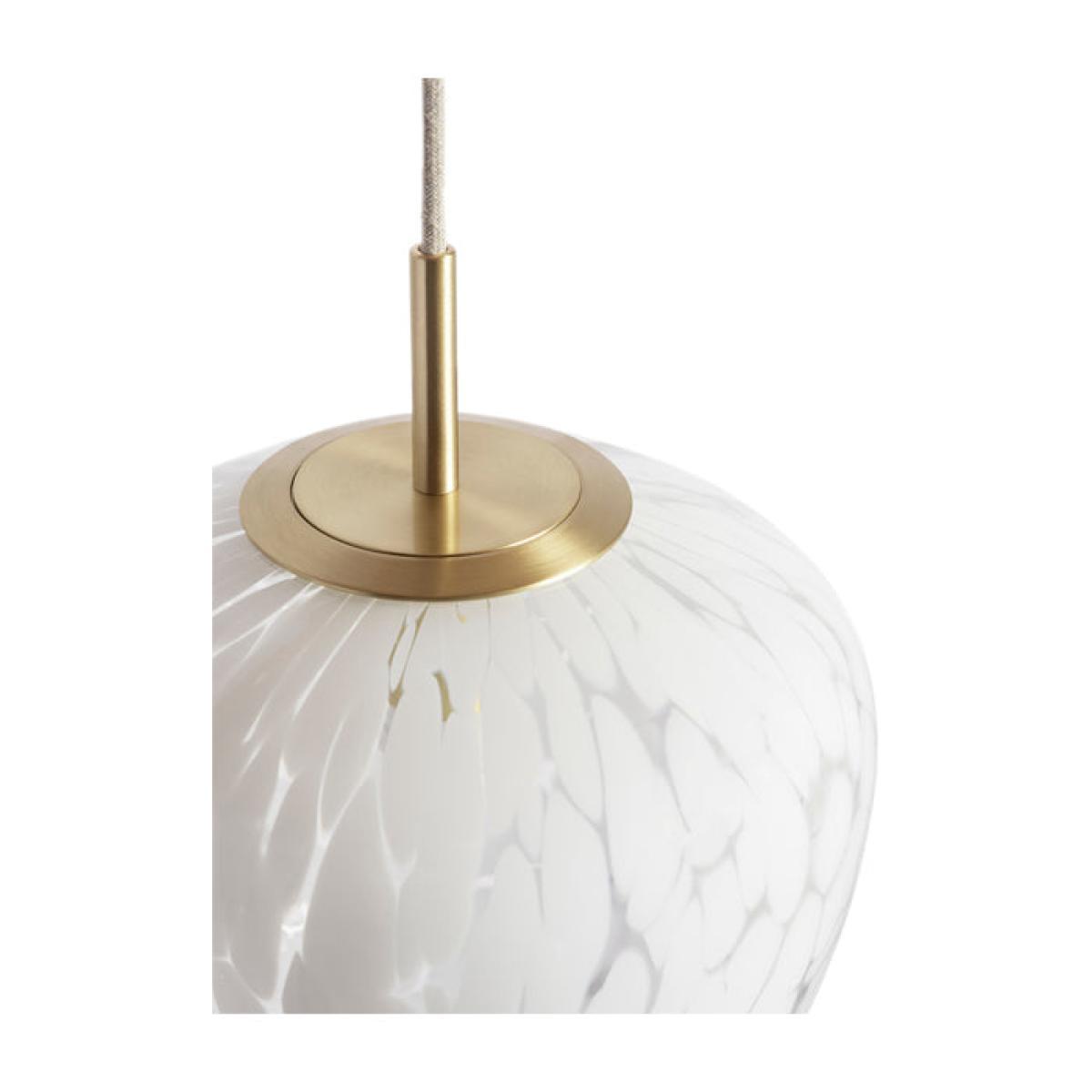 Heathfield & Co Milo White and Satin Brass Pendant – image 2