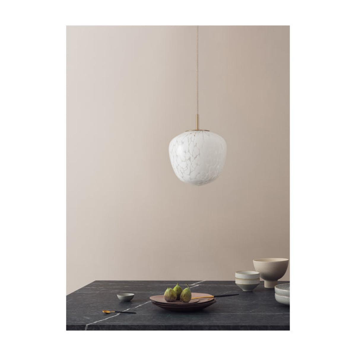 Heathfield & Co Milo White and Satin Brass Pendant – image 3