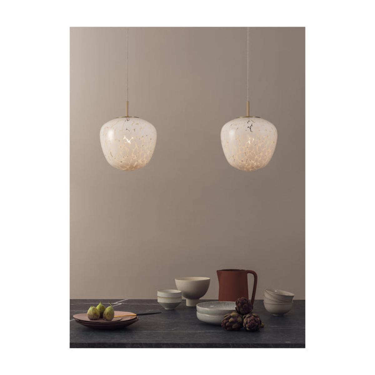 Heathfield & Co Milo White and Satin Brass Pendant – image 4