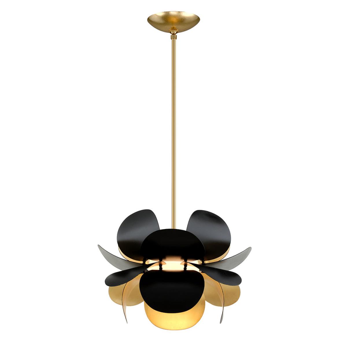 Hudson Valley Lighting Ginger Black Base And Opal White Shade Pendant – image 2