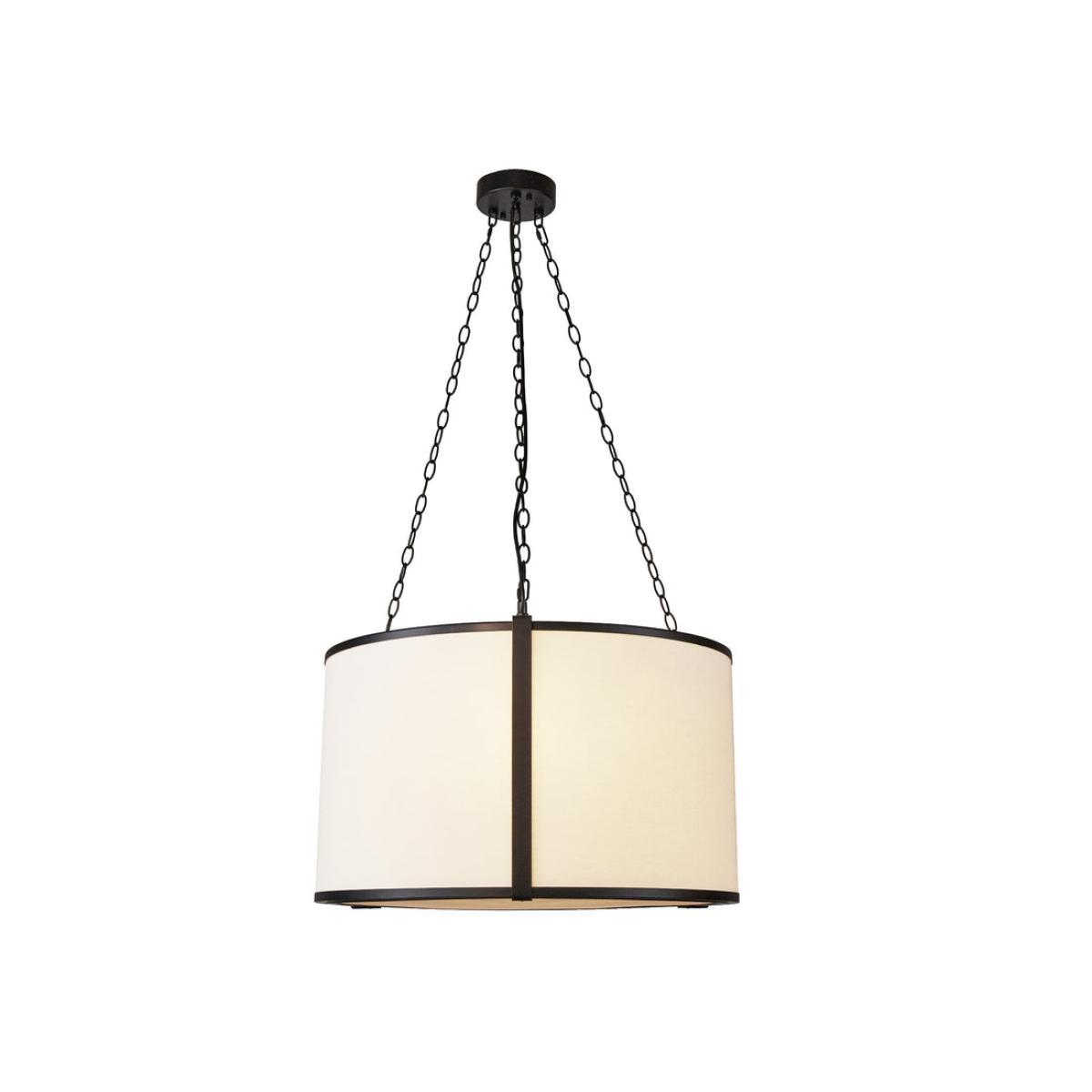 Liang & Eimil Baltimore Pendant Lamp - Matt Black & White Linen – image 2