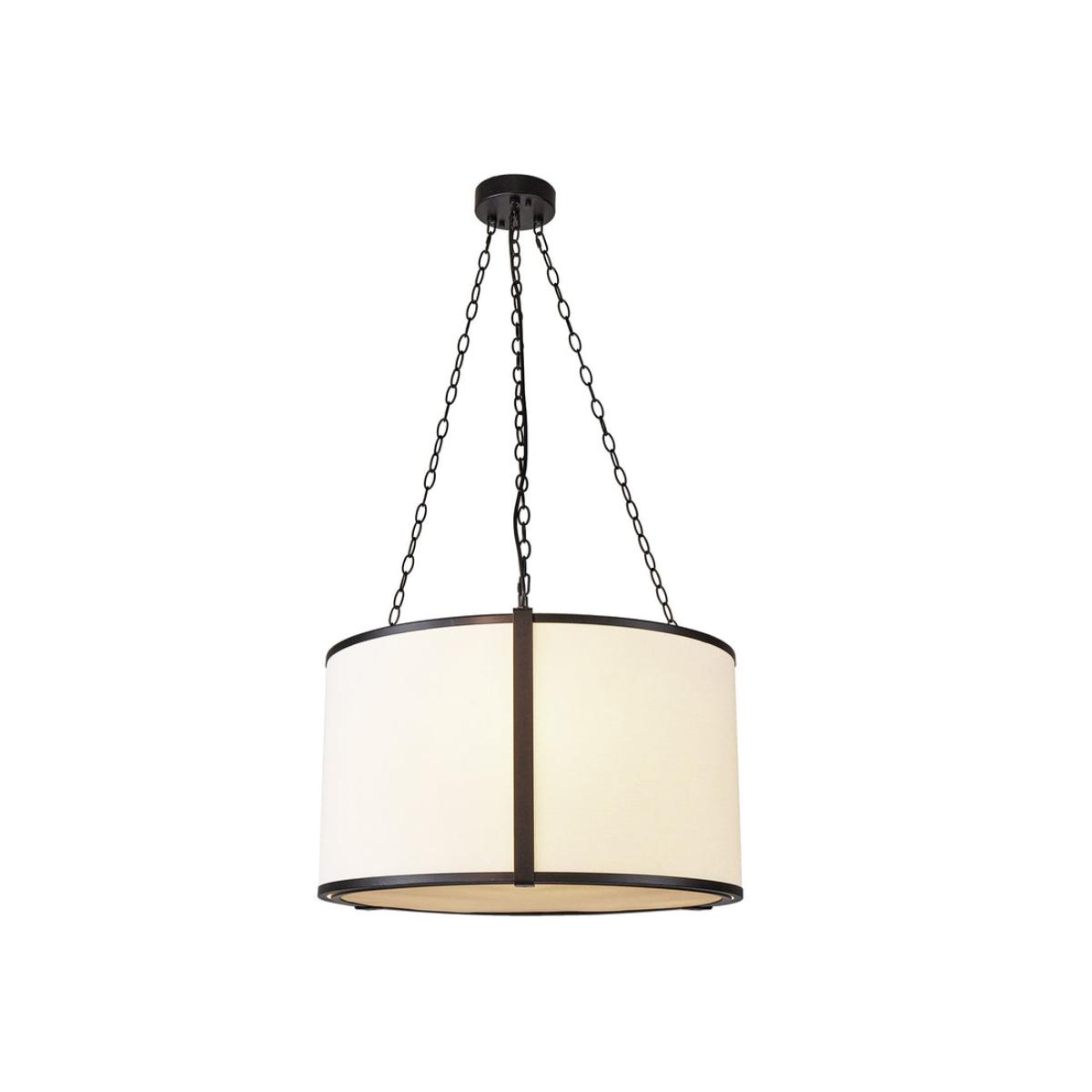 Liang & Eimil Baltimore Pendant Lamp - Matt Black & White Linen – image 3