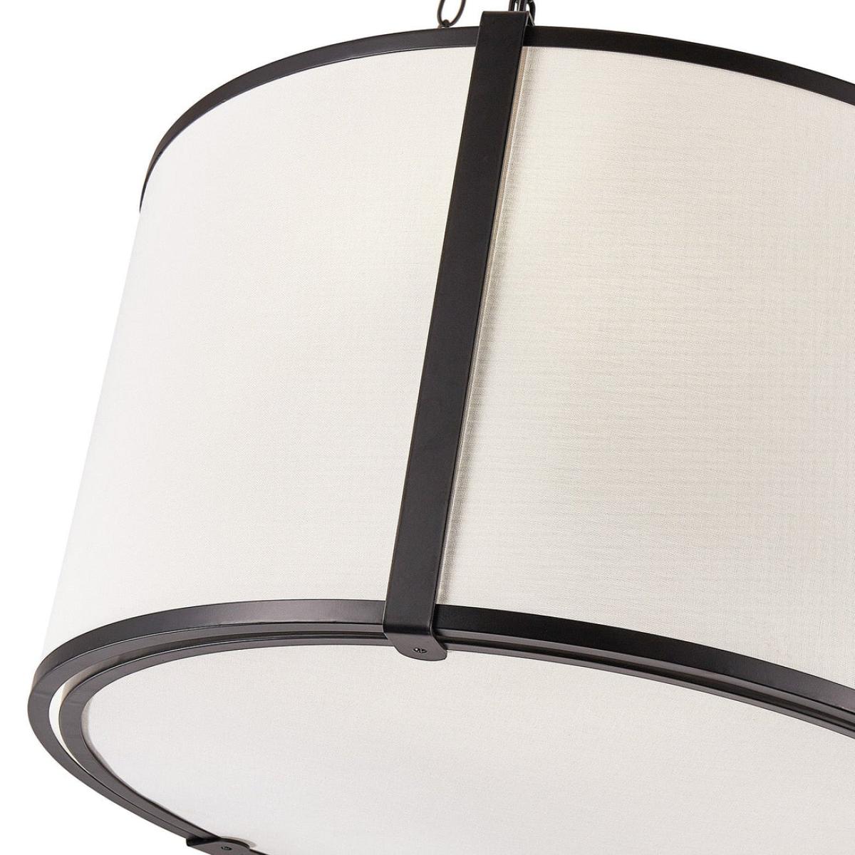 Liang & Eimil Baltimore Pendant Lamp - Matt Black & White Linen – image 6