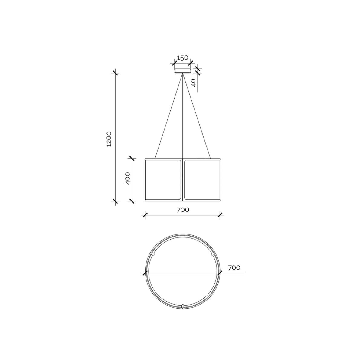 Liang & Eimil Baltimore Pendant Lamp - Matt Black & White Linen – image 7