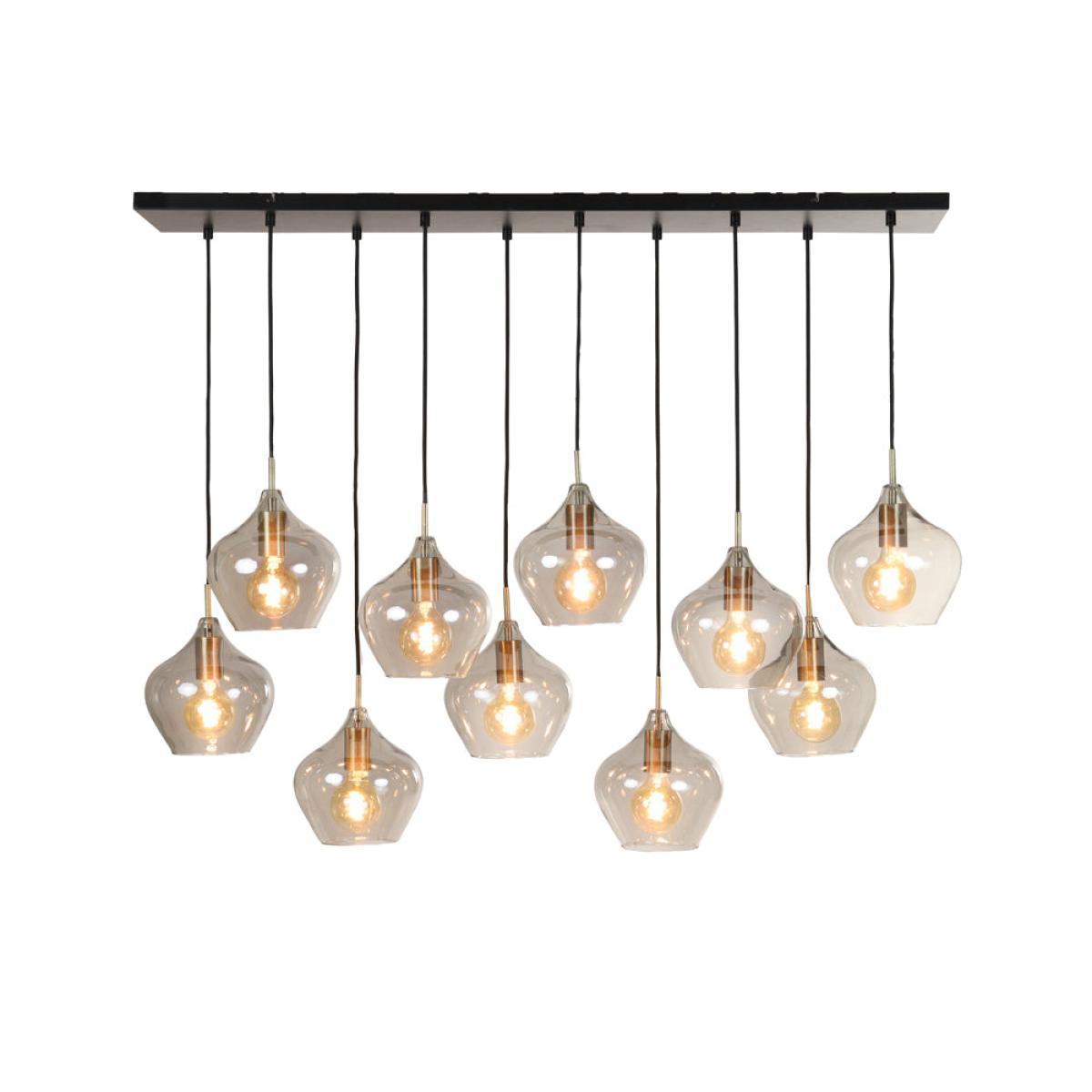 Light & Living Rakel Pendant Antique Bronze And Smoked Glass – image 5