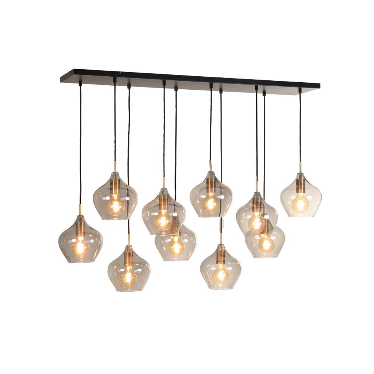 Light & Living Rakel Pendant Antique Bronze And Smoked Glass – image 7