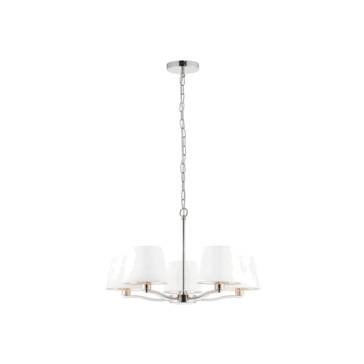 Gallery Direct Harvey 5 Pendant Light Bright Nickel