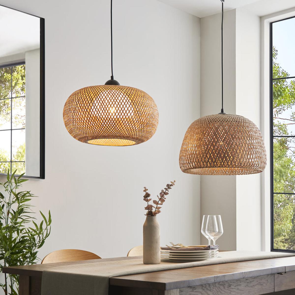 Gallery Interiors Bayley 1 Dome Pendant Light in Natural – image 3
