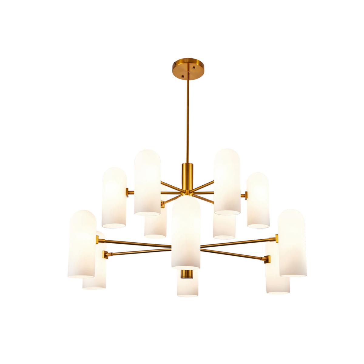 Liang & Eimil Pawson Chandelier - Brass & White Glass – image 2
