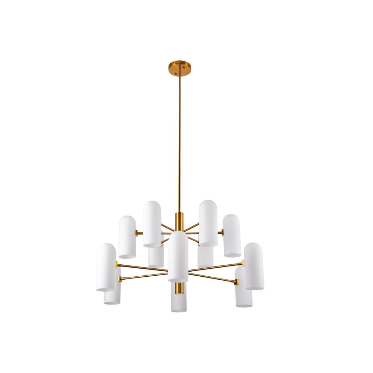 Liang & Eimil Pawson Chandelier - Brass & White Glass – image 3