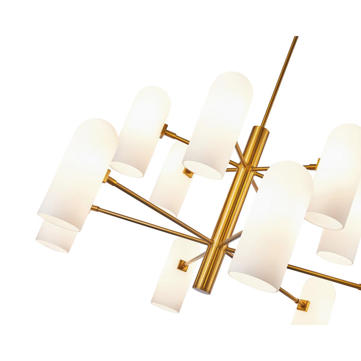 Liang & Eimil Pawson Chandelier - Brass & White Glass – image 4