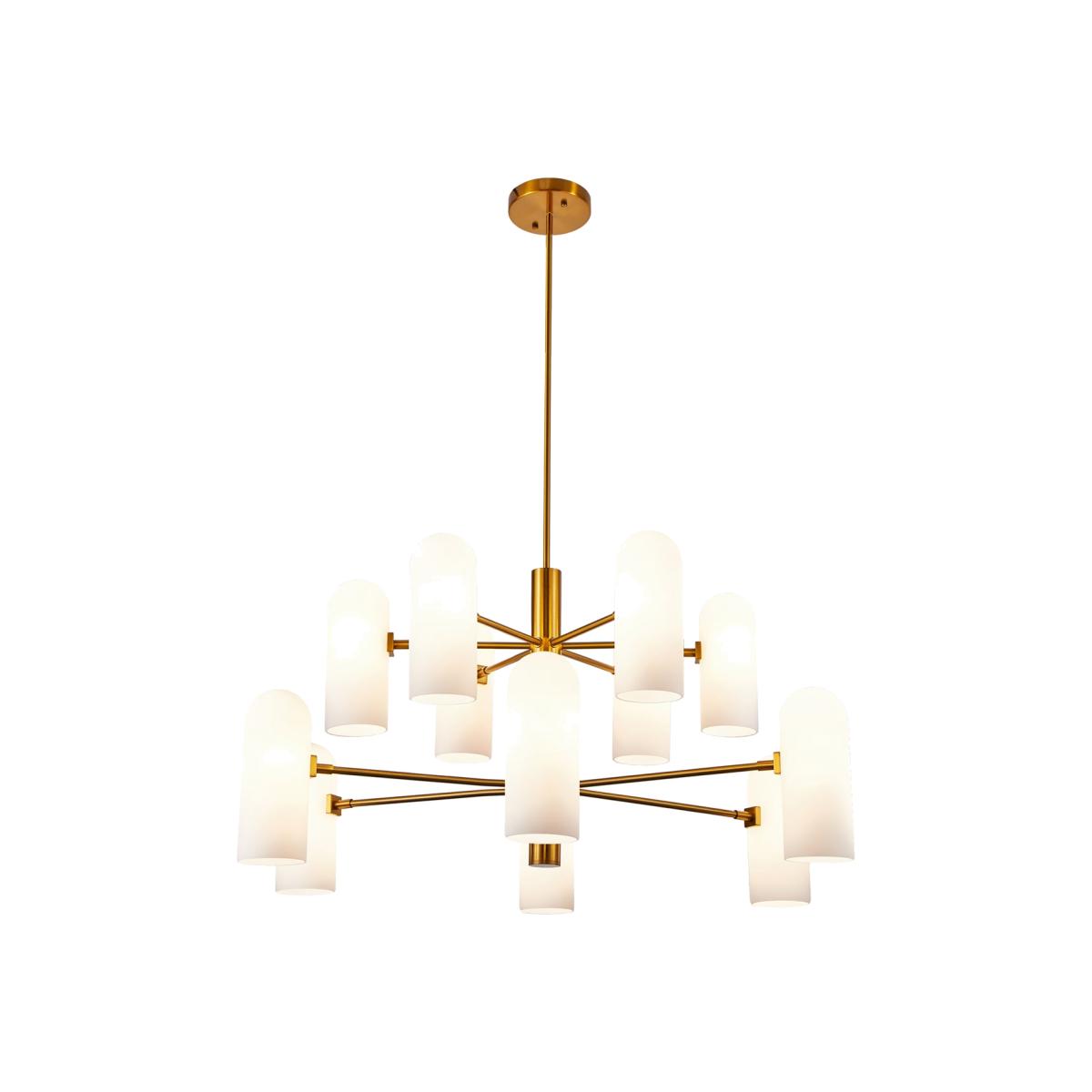 Liang & Eimil Pawson Chandelier - Brass & White Glass – image 1