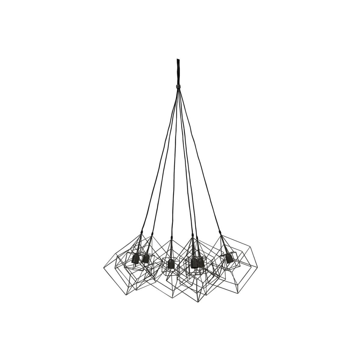 Light & Living Kubinka 6 Lamp Pendant Matt Black – image 1
