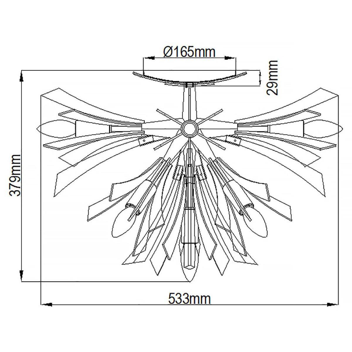 Quintiesse Vida 9 Light Semi Flush Light – image 6