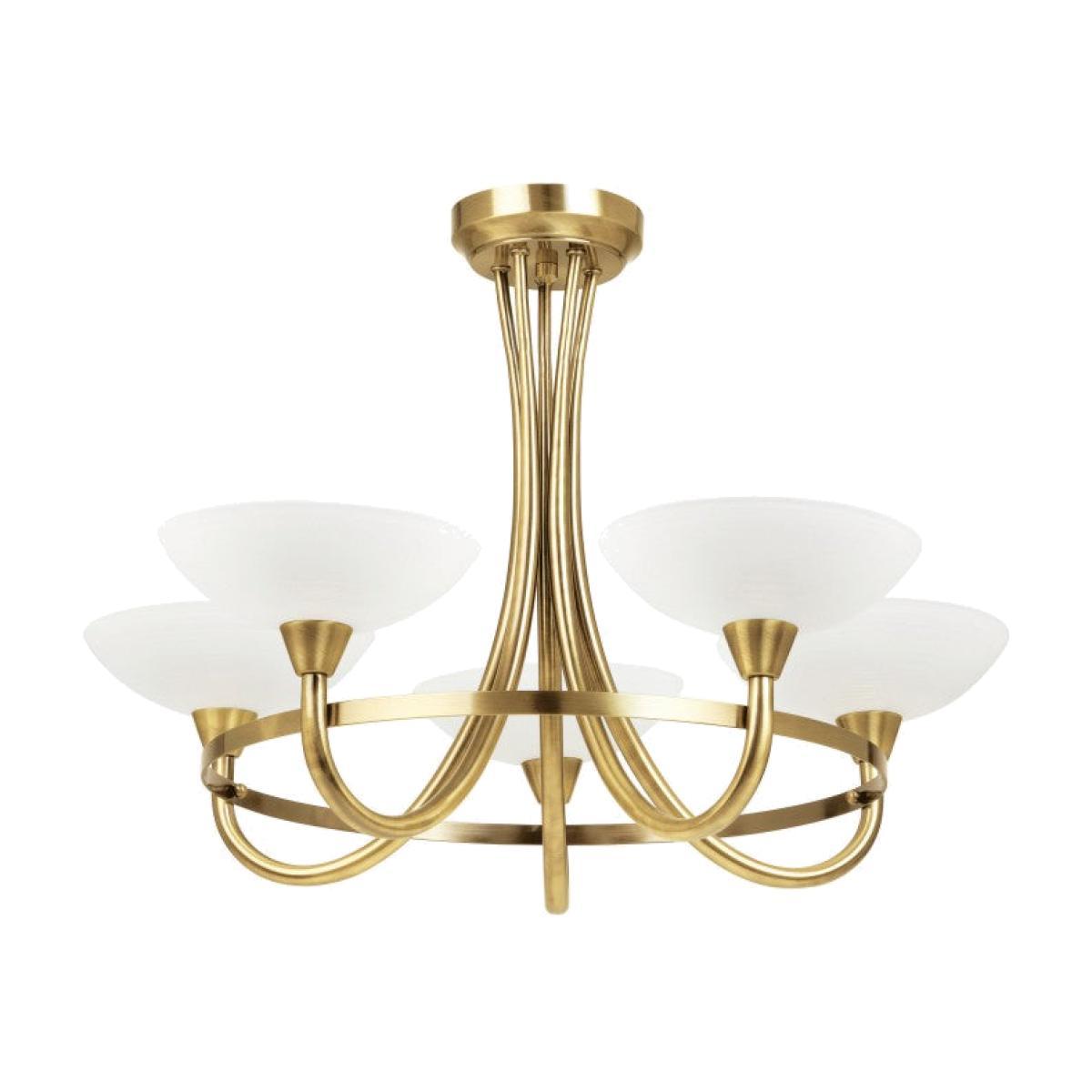 Gallery Direct Cagney 5 Ceiling Lamp Antique Brass
