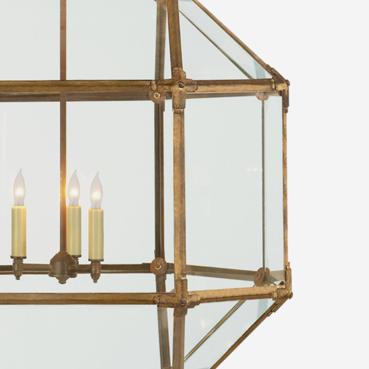 Andrew Martin Morris Pendant Light Gilded Iron (Clear Glass) Medium – image 2