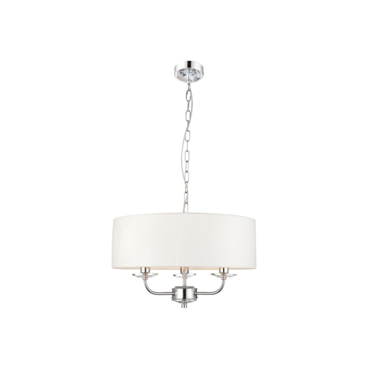 Gallery Direct Nixon 3 Arm Pendant Light Bright Nickel