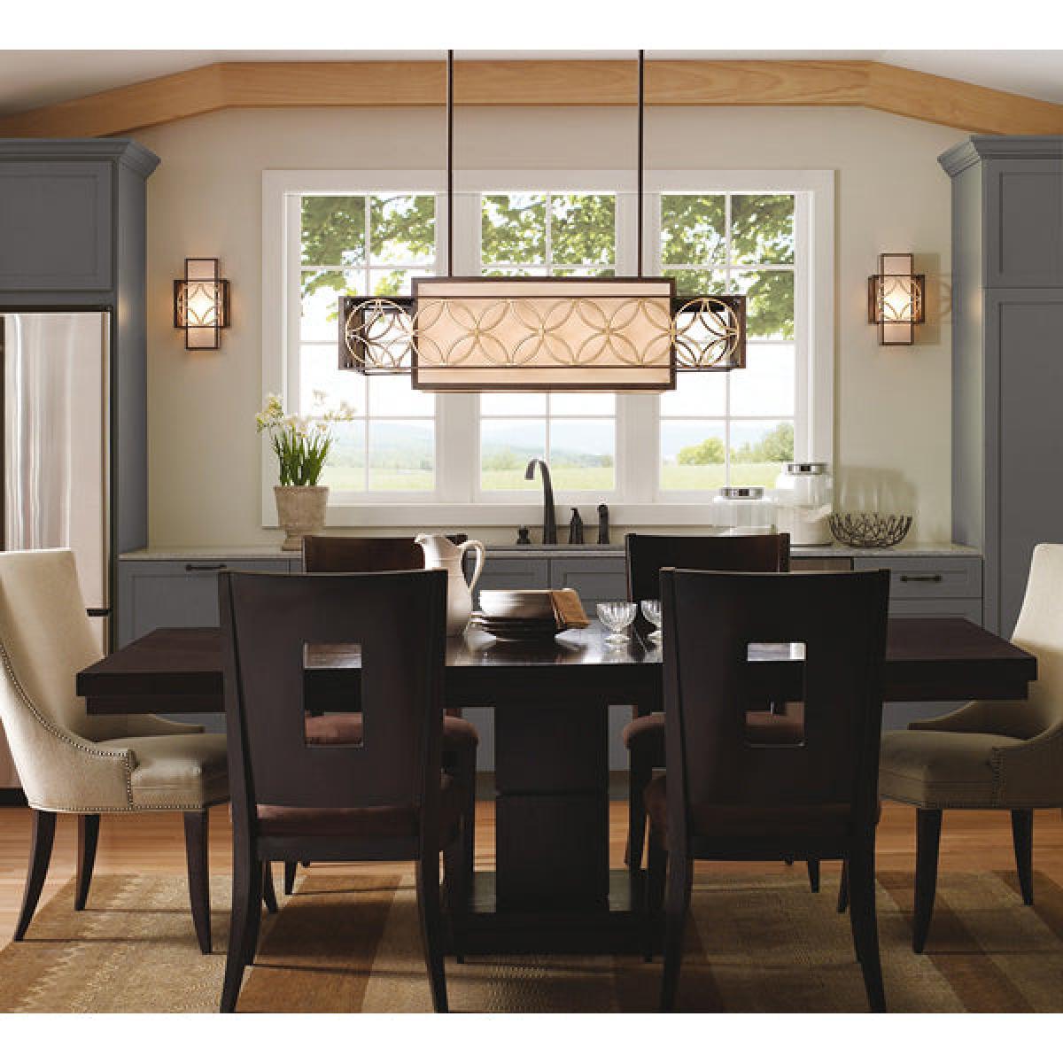Elstead Remy 4 Light Pendant Heritage Bronze and Parissiene Gold – image 2