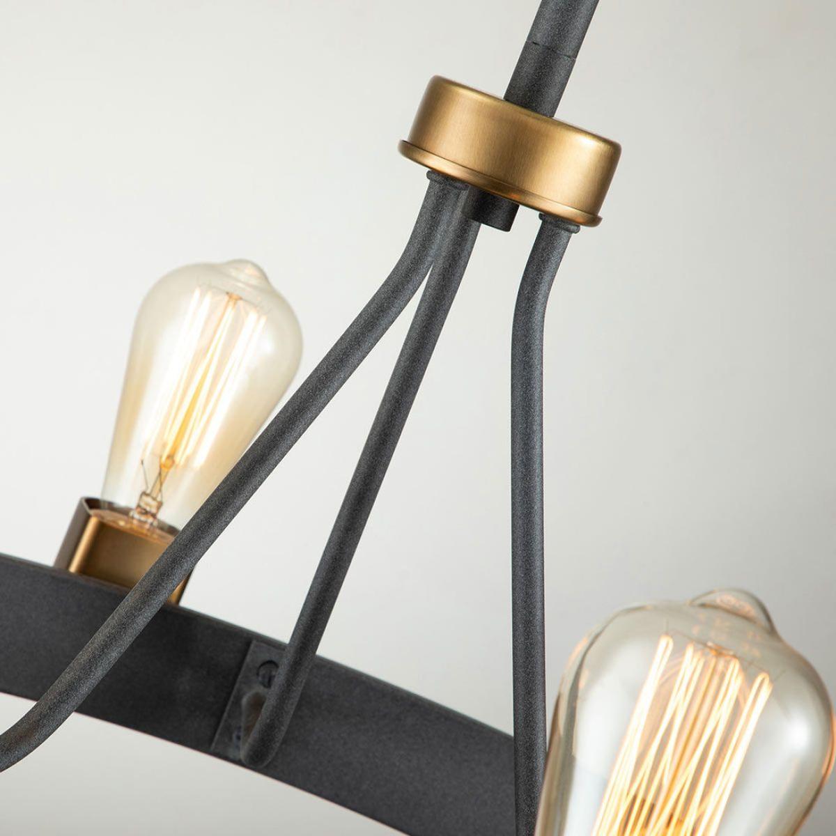 Quintiesse Silas 4 Light Pendant SemiFlush – image 3