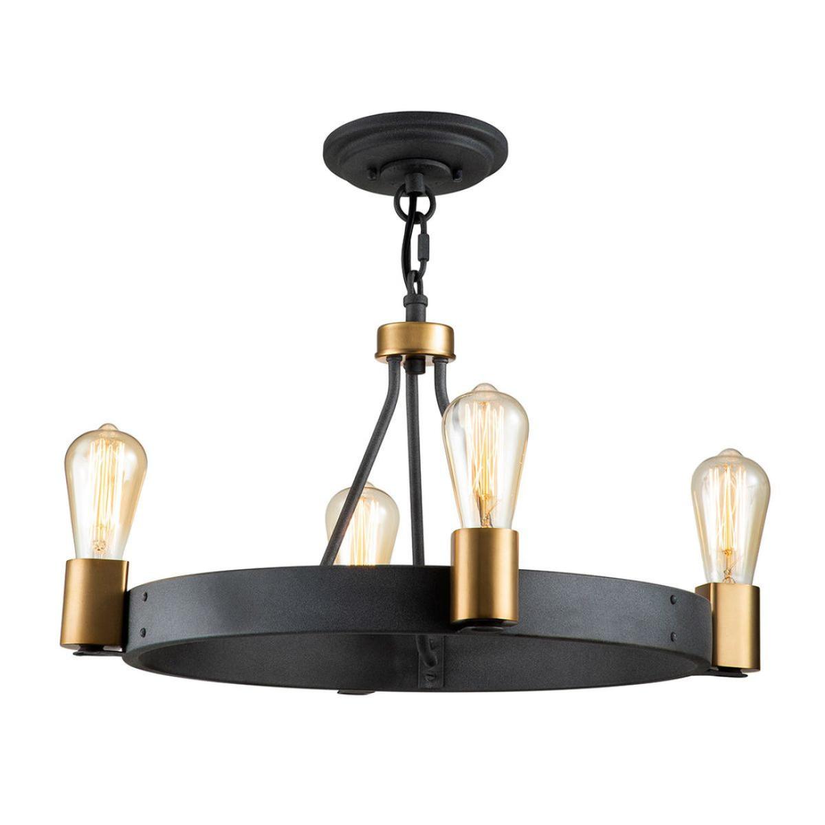 Quintiesse Silas 4 Light Pendant SemiFlush – image 5