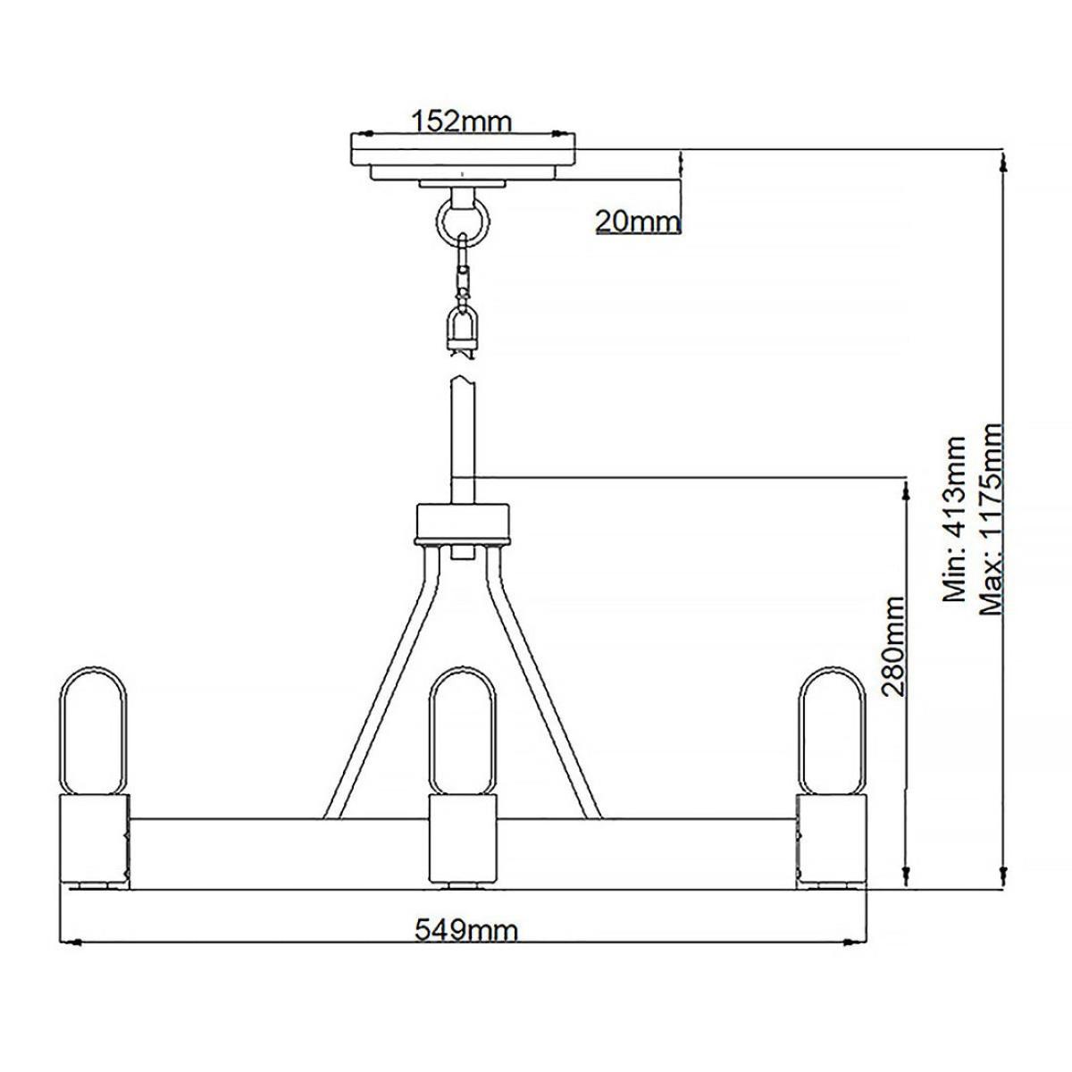 Quintiesse Silas 4 Light Pendant SemiFlush – image 6