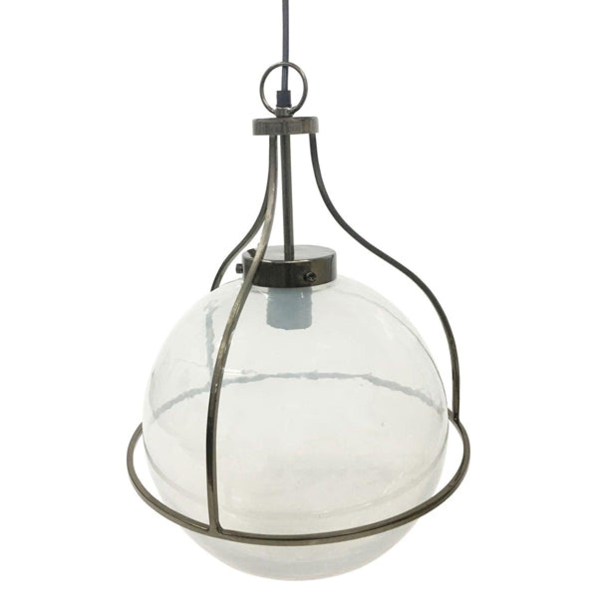 Libra Midnight Mayfair Collection - Jupiter Hammerd Globe Pendant Metallic Black Nickel – image 2
