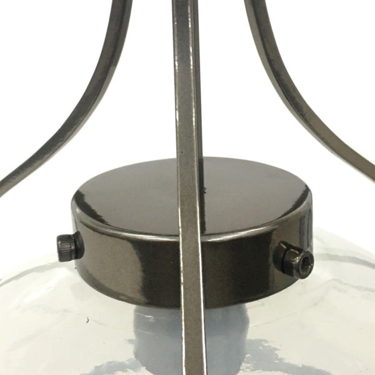 Libra Midnight Mayfair Collection - Jupiter Hammerd Globe Pendant Metallic Black Nickel – image 3