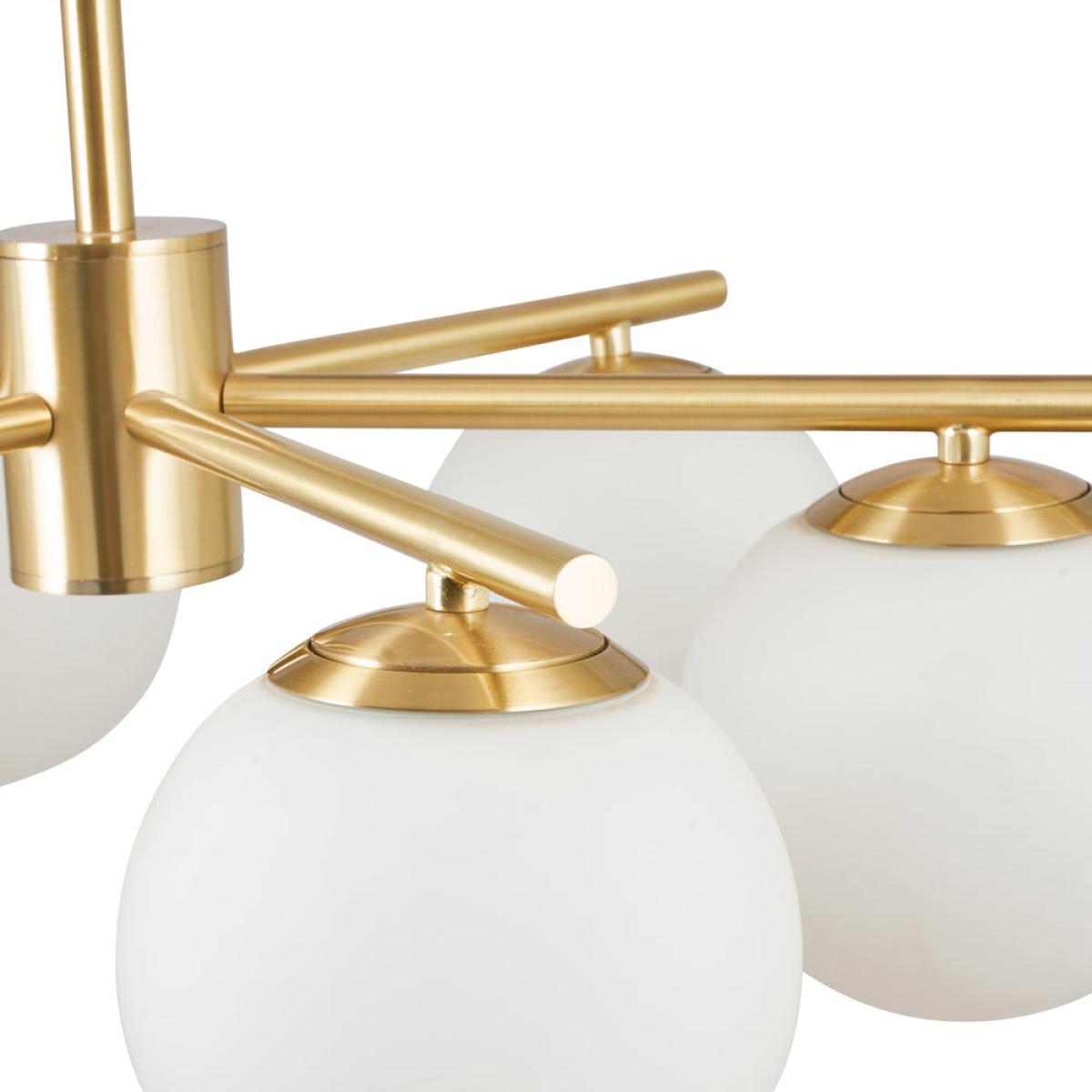 Olivia's Sydney 6 Orb and Metal Pendant in White and Gold – image 2
