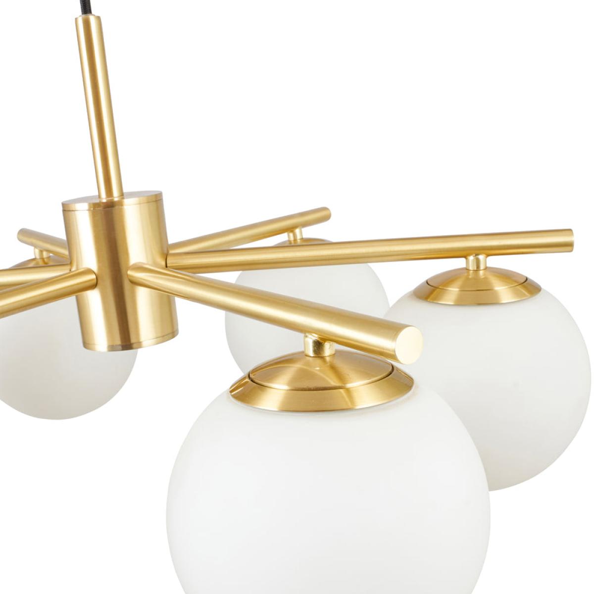 Olivia's Sydney 6 Orb and Metal Pendant in White and Gold – image 4