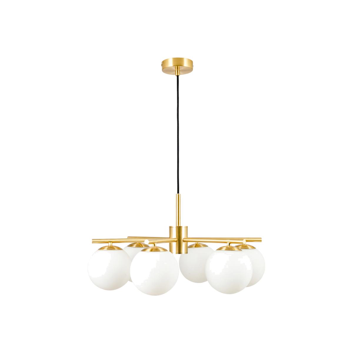 Olivia's Sydney 6 Orb and Metal Pendant in White and Gold – image 1