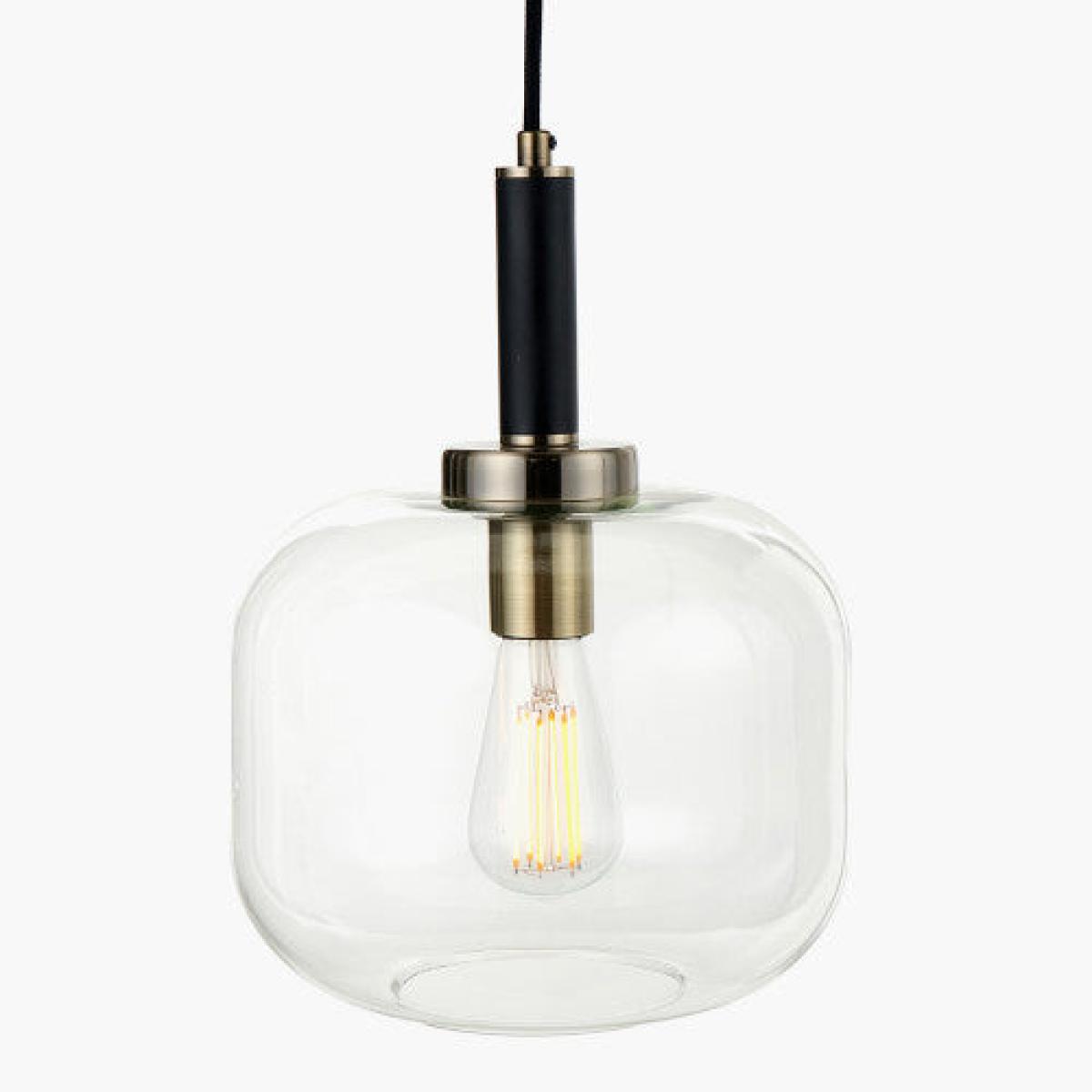 Olivia's Arna Black Metal & Glass Pendant – image 2