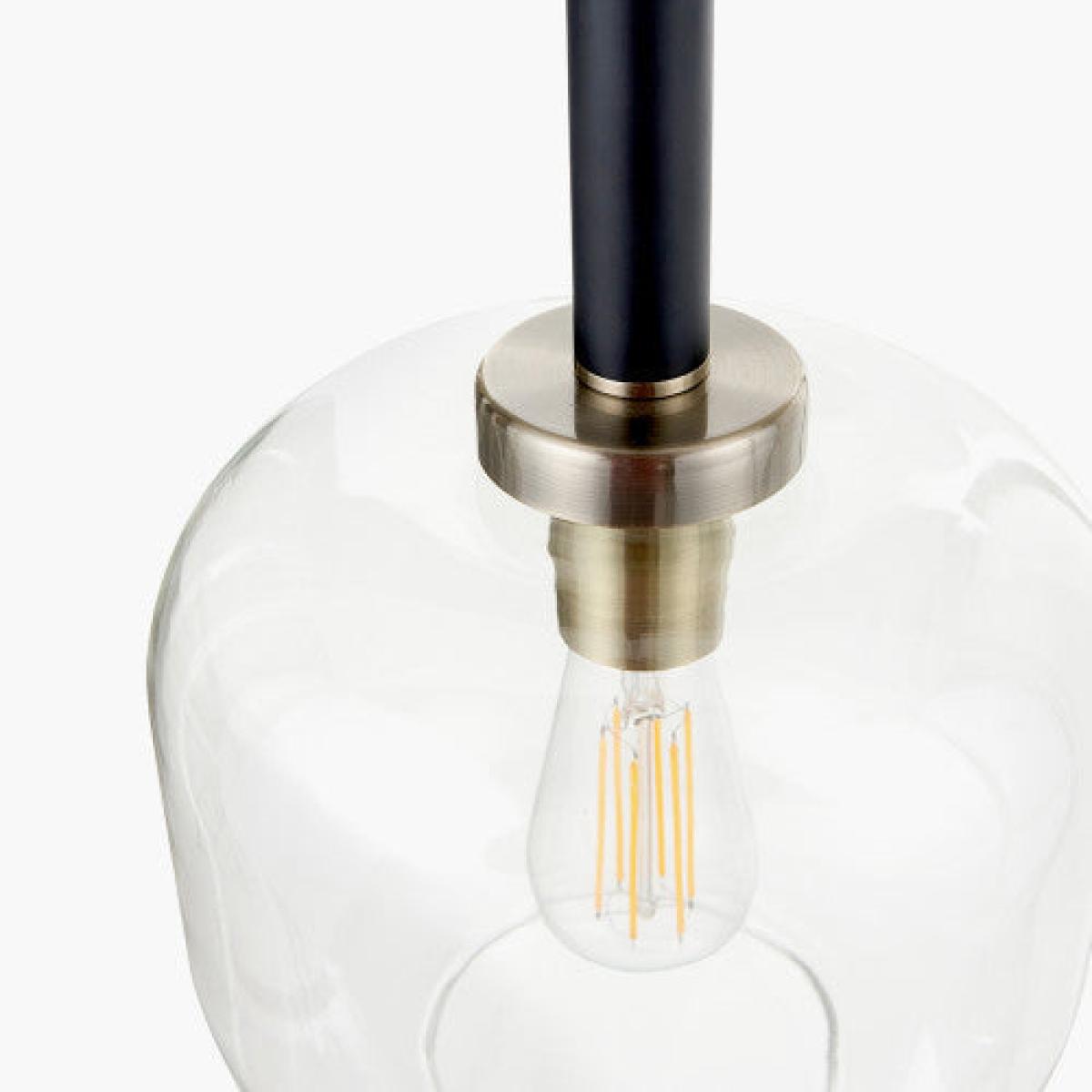 Olivia's Arna Black Metal & Glass Pendant – image 3