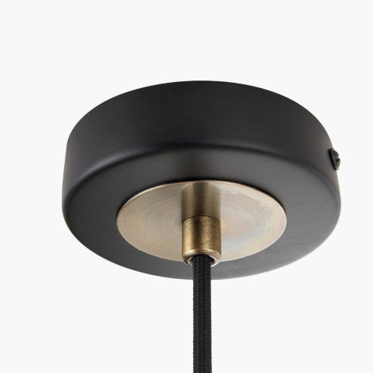 Olivia's Arna Black Metal & Glass Pendant – image 4