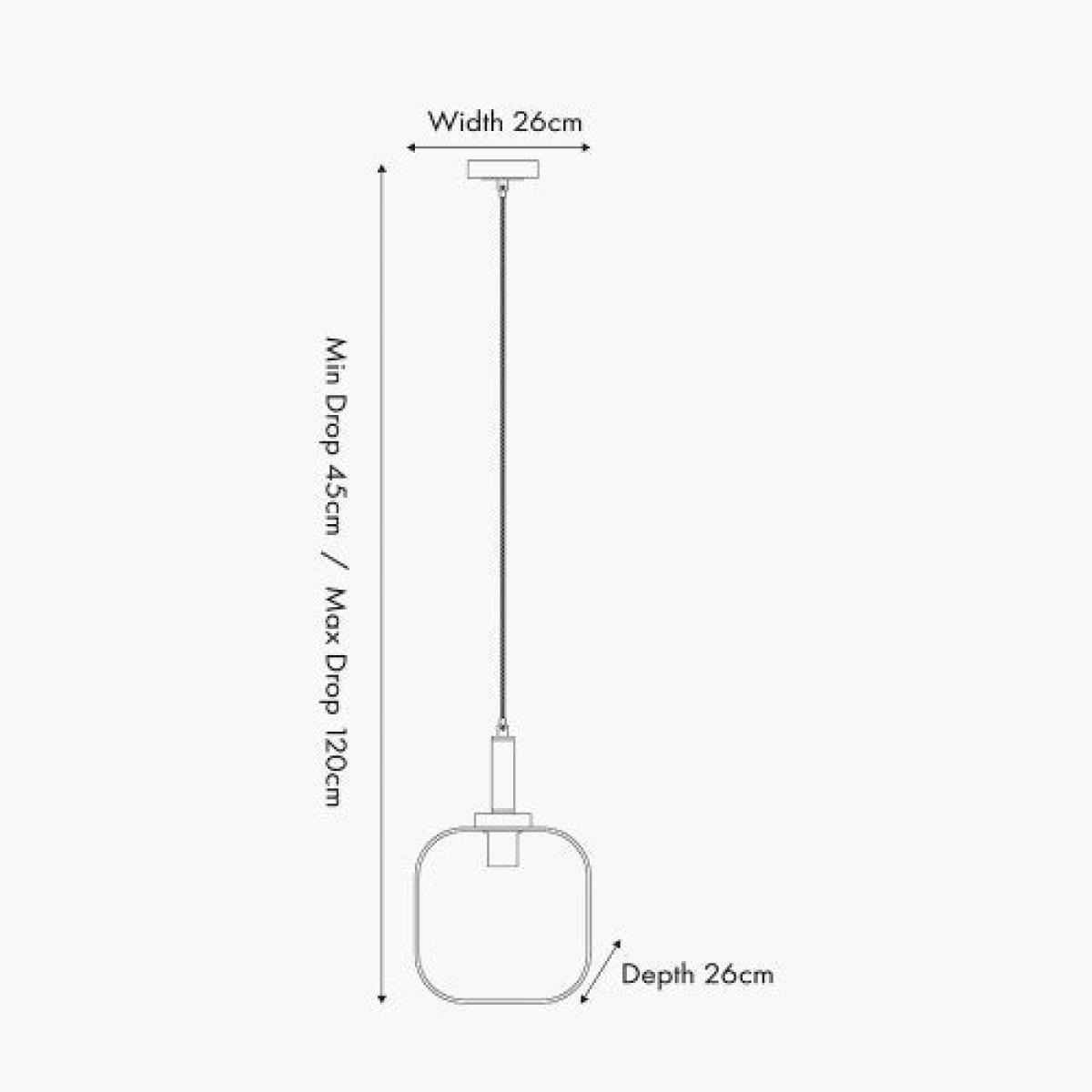 Olivia's Arna Black Metal & Glass Pendant – image 6