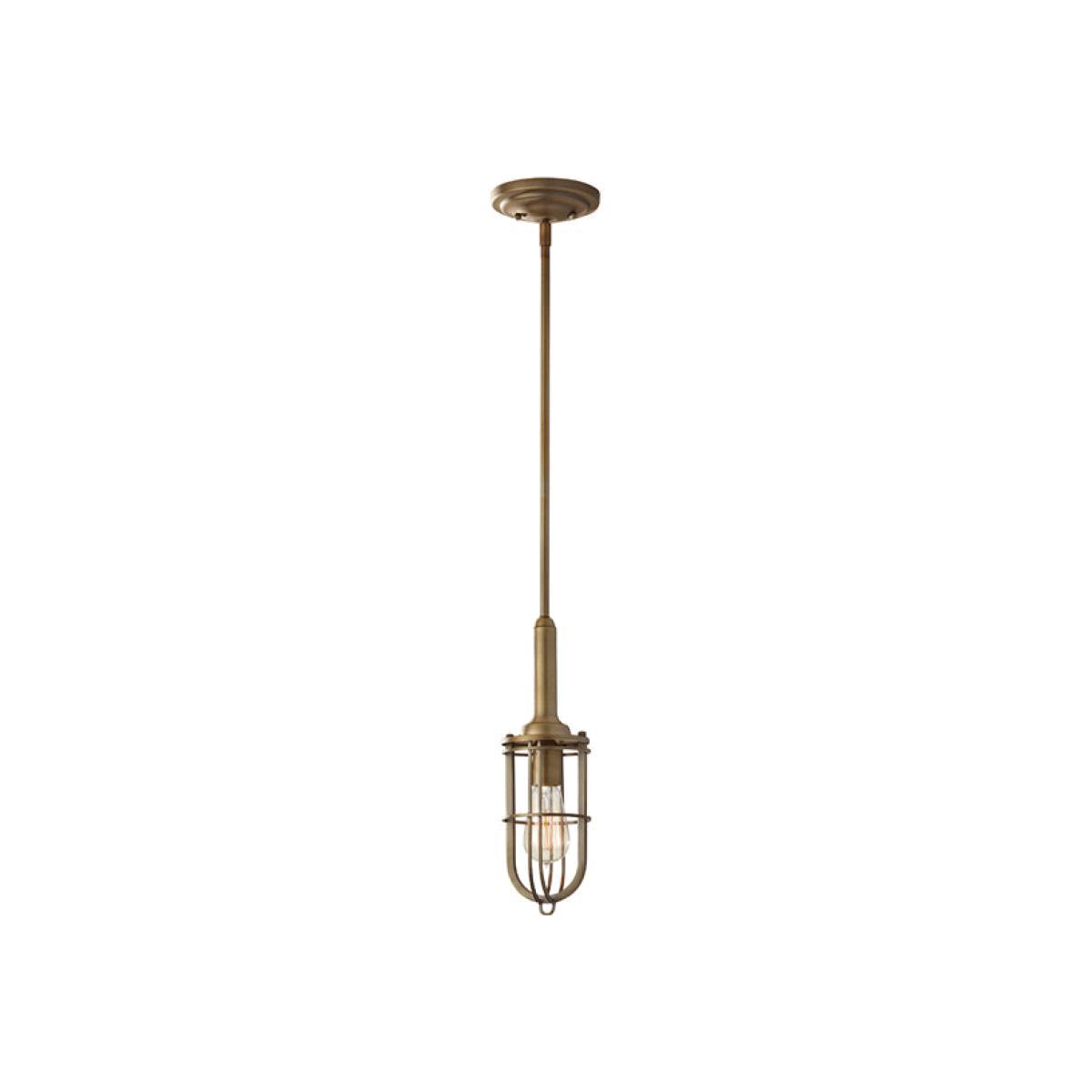 Elstead Urban Renewal 1 Light Pendant Dark Antique Brass – image 1