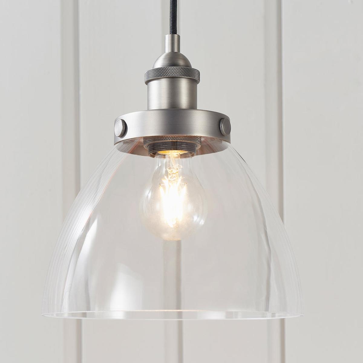 Gallery Interiors Hansen Pendant Light in Brushed Silver – image 2
