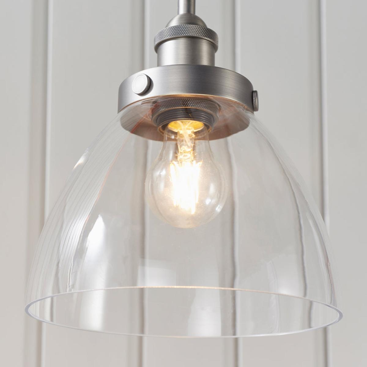 Gallery Interiors Hansen Pendant Light in Brushed Silver – image 6